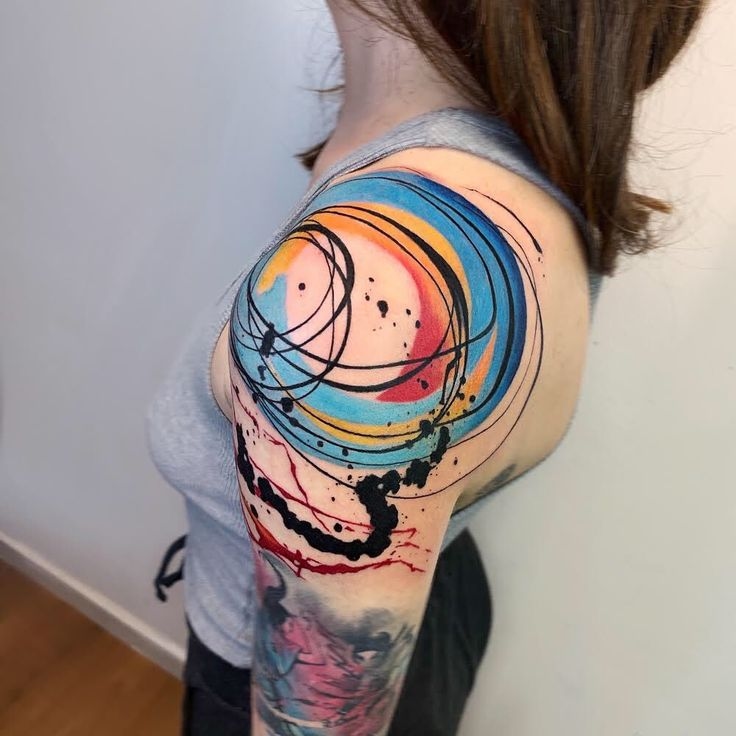 Watercolor Abstract Tattoo